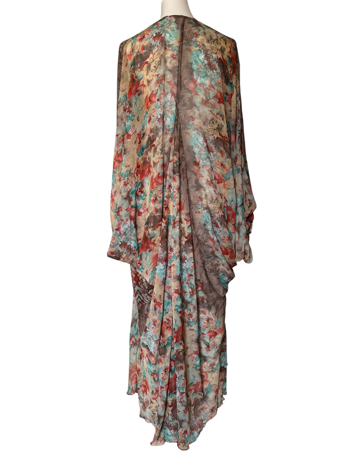 Vintage silk kimono with phantom sleeves