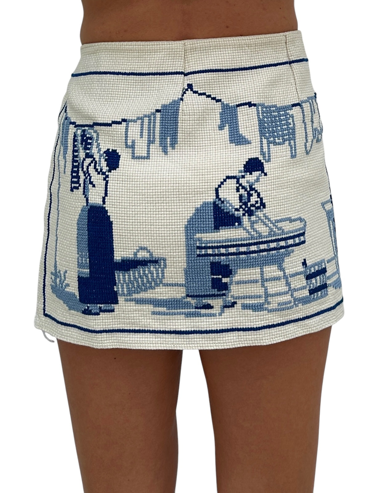 Mini wrap skirt with women
