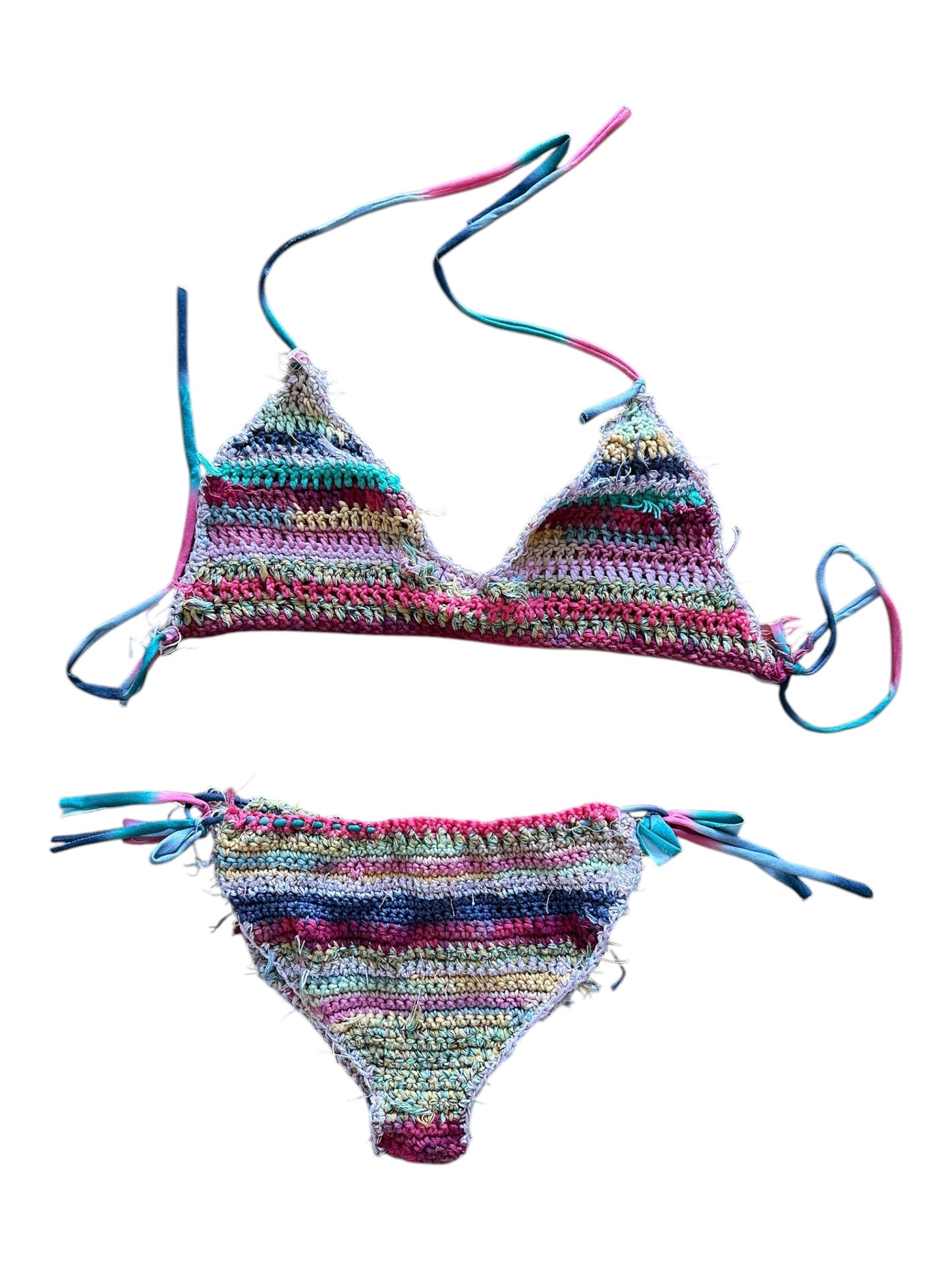 Multicolor crochet bikini