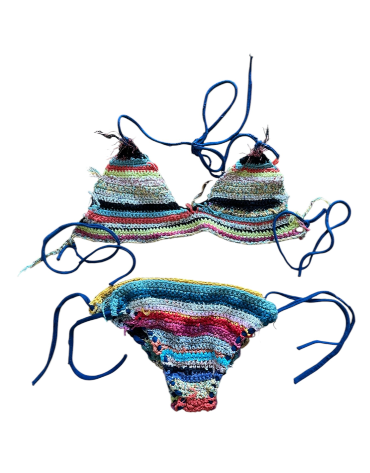 Multicolor crochet bikini