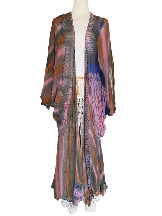 Vintage silk kimono with phantom sleeves