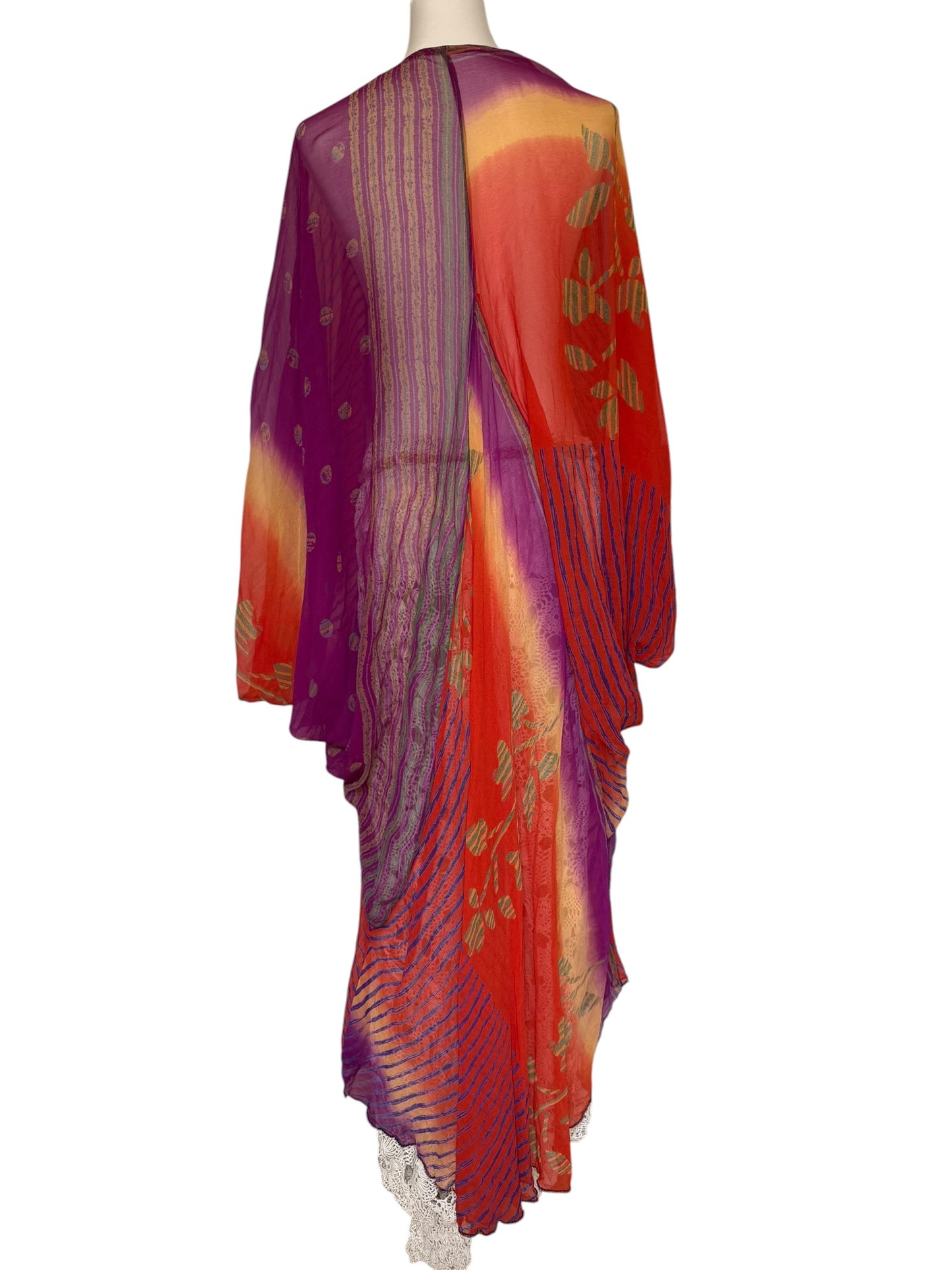 Vintage silk kimono with phantom sleeves