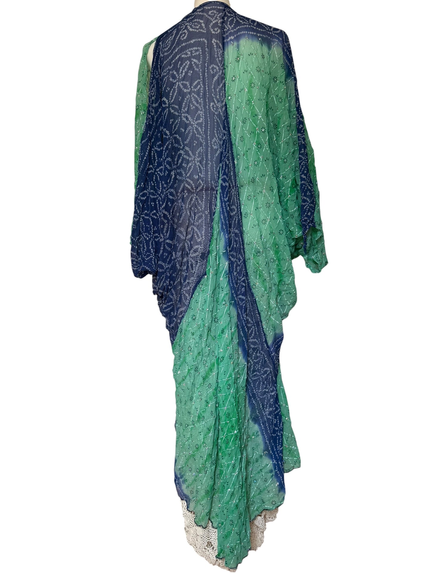 Vintage silk kimono with phantom sleeves