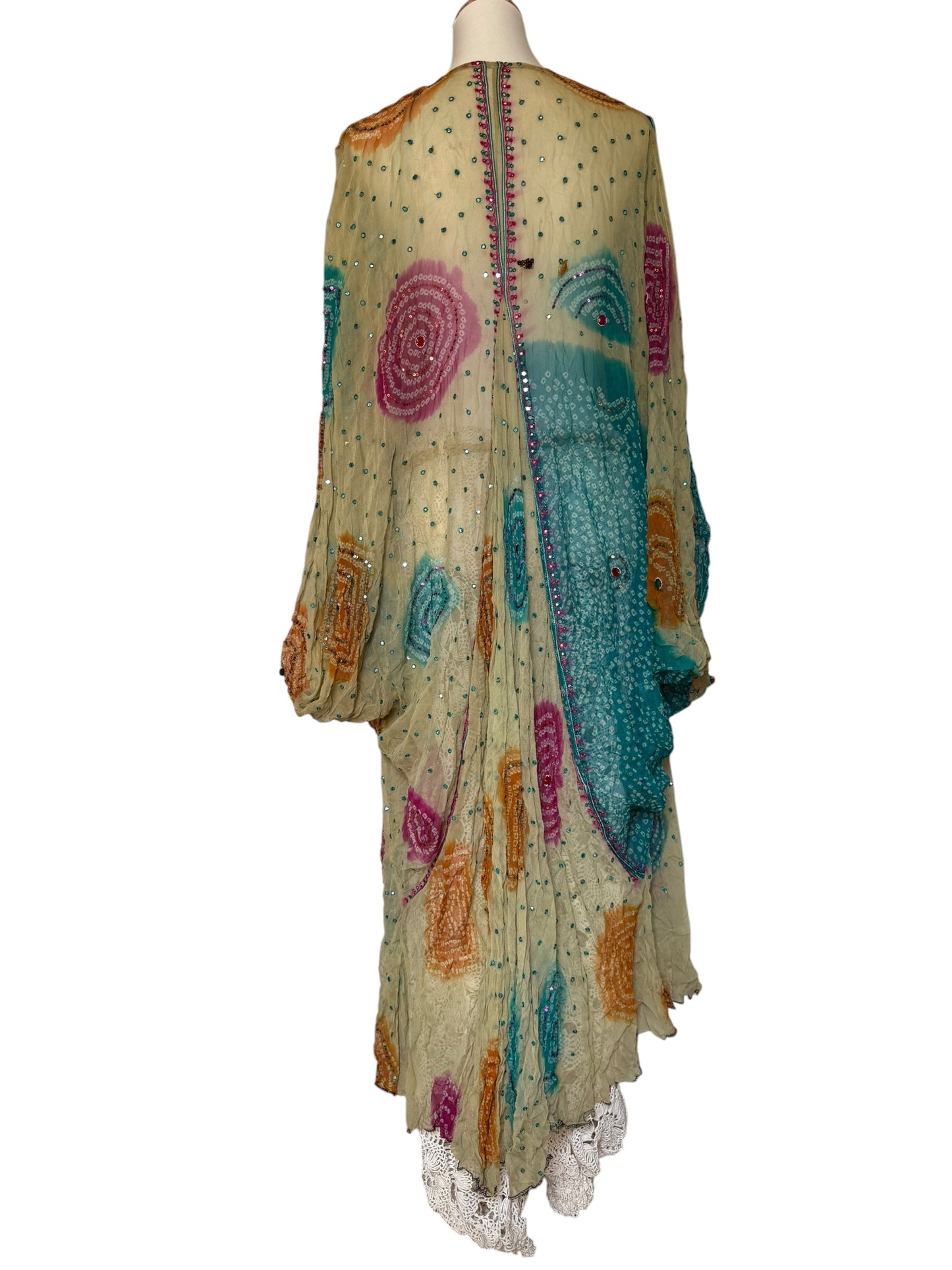Vintage silk kimono with phantom sleeves