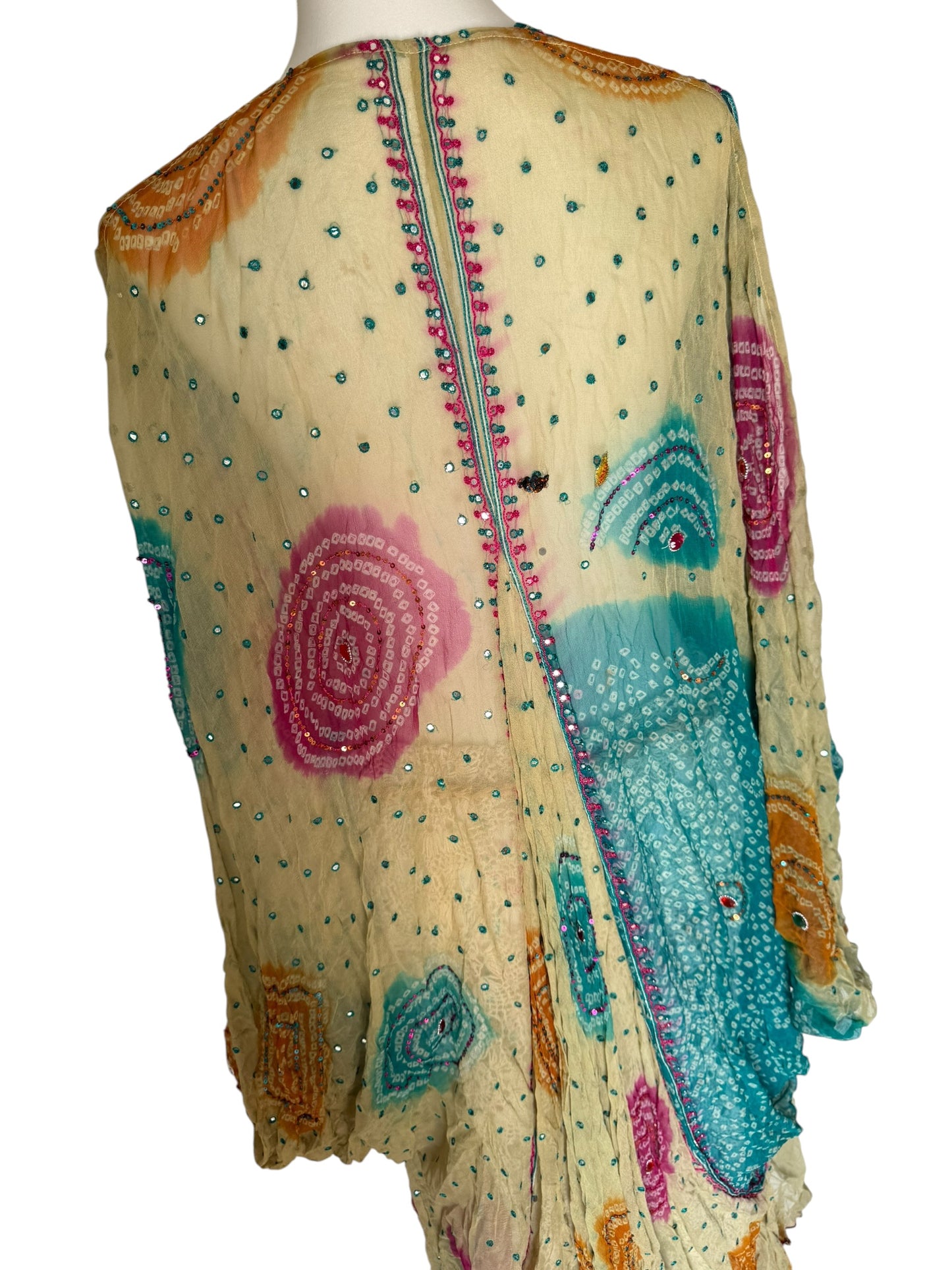 Vintage silk kimono with phantom sleeves