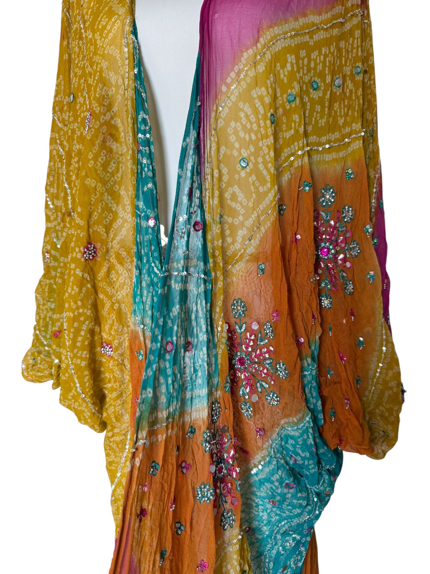 Vintage silk kimono with phantom sleeves