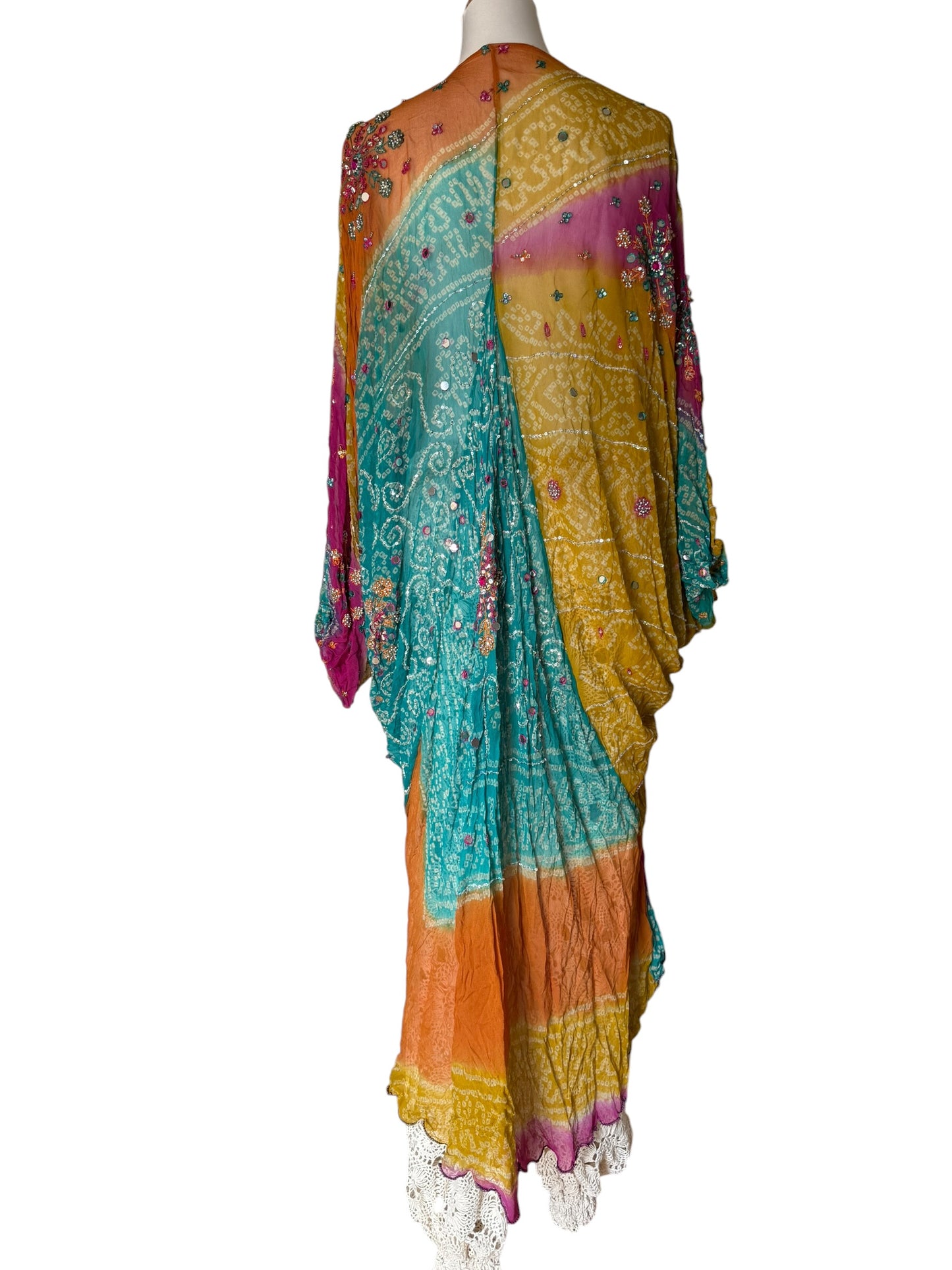 Vintage silk kimono with phantom sleeves