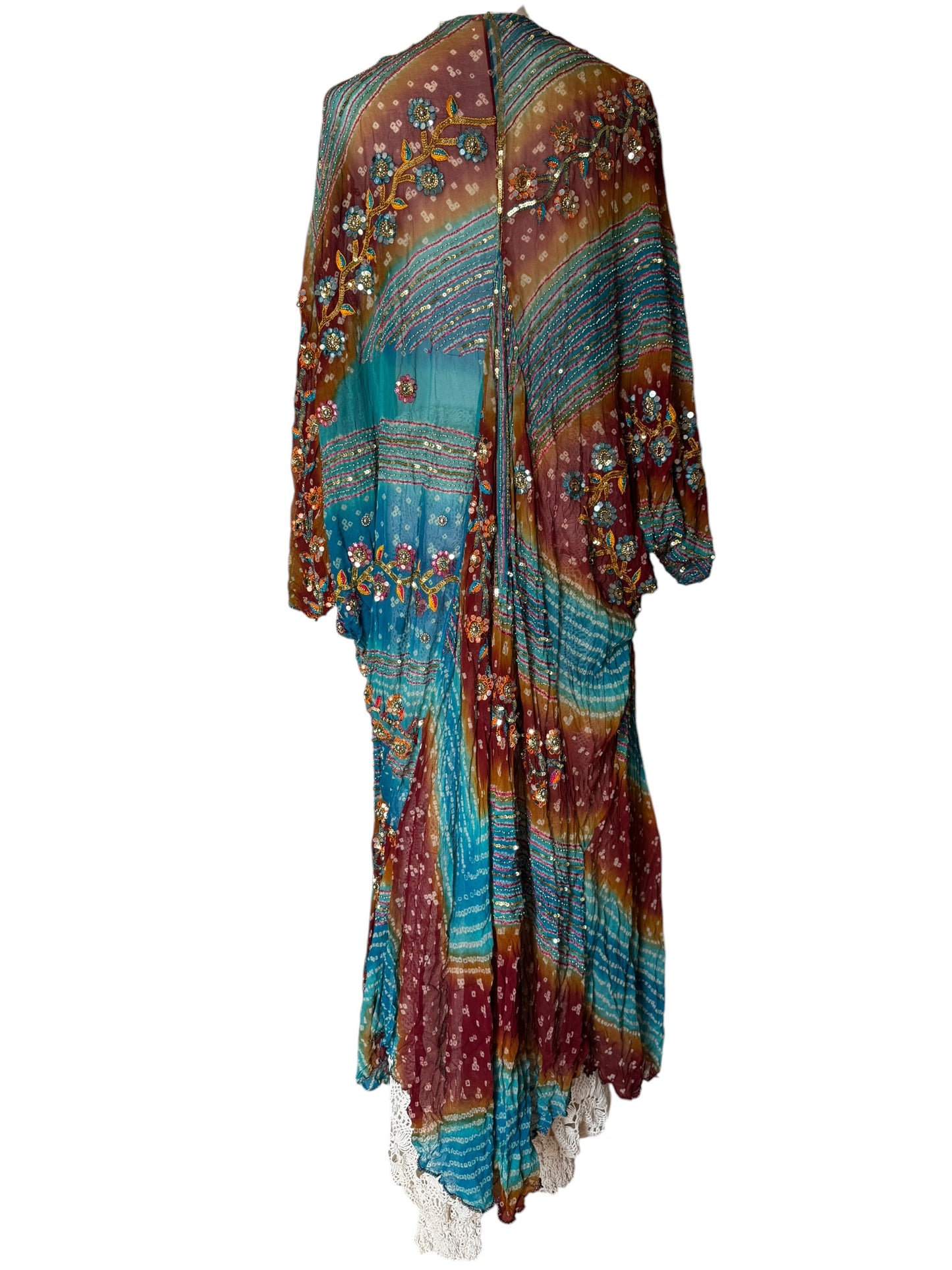 Vintage silk kimono with phantom sleeves