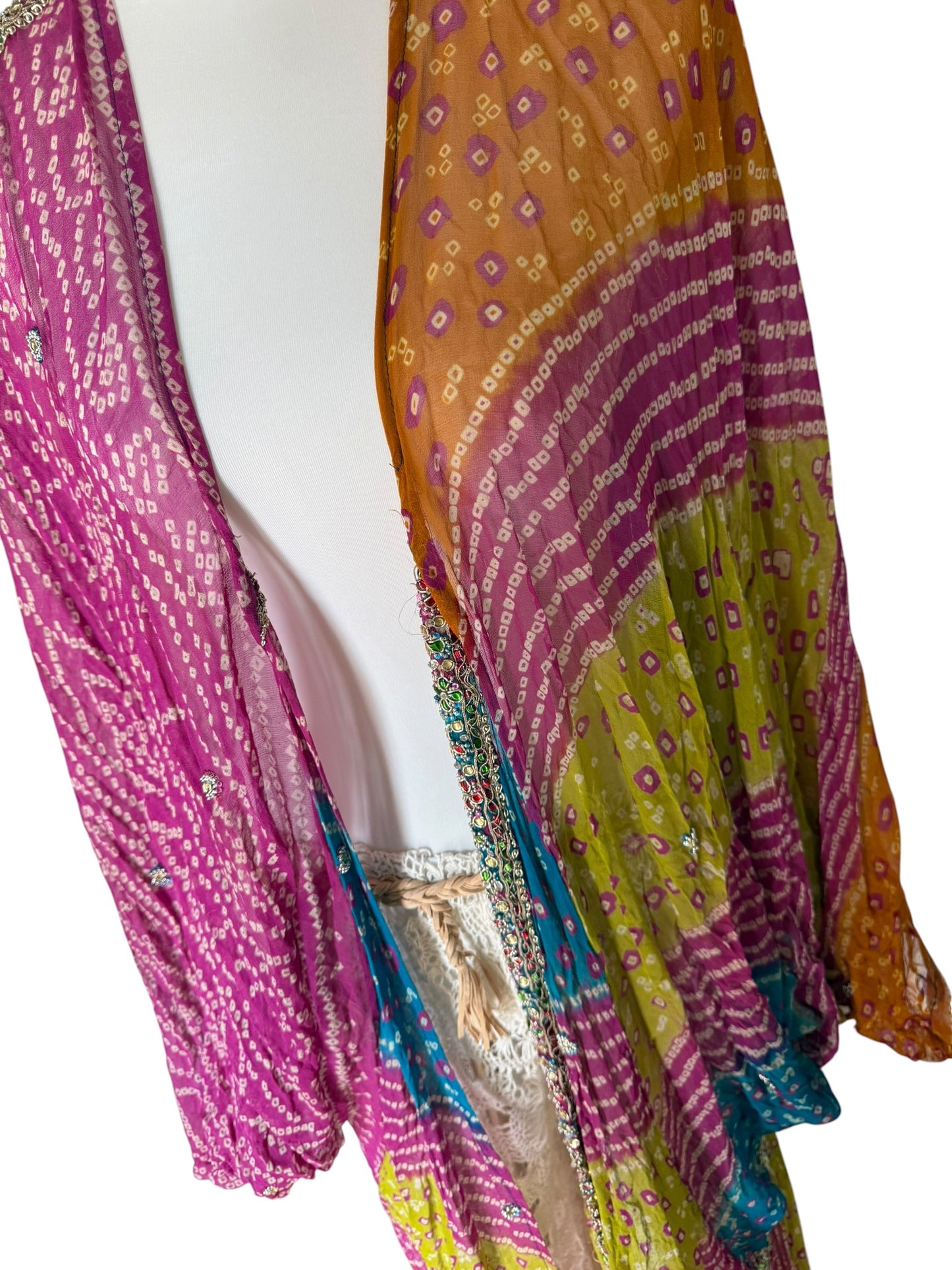 Vintage silk kimono with phantom sleeves