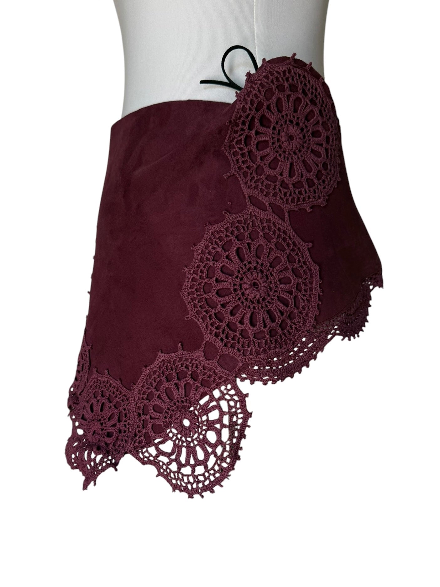 Leather and crochet set