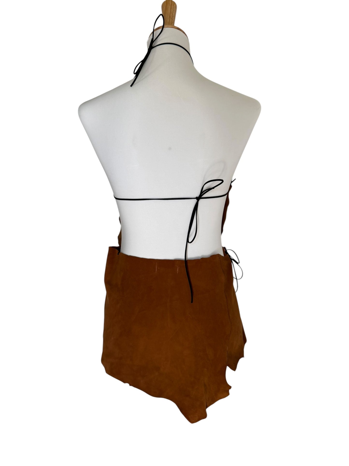 Leather and crochet set