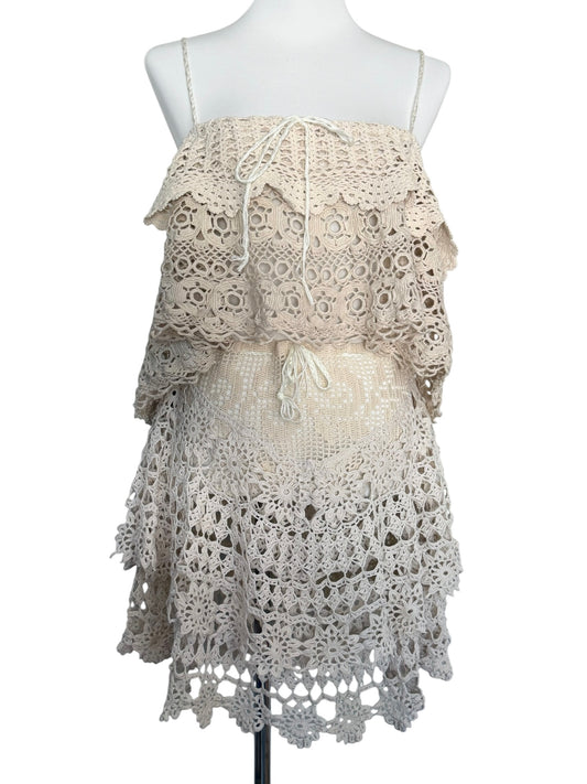 Mini crochet skirt
