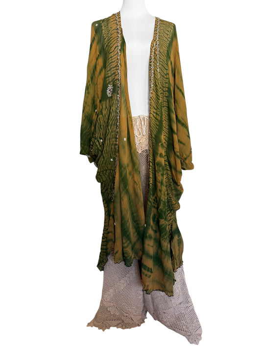 Vintage silk kimono with phantom sleeves
