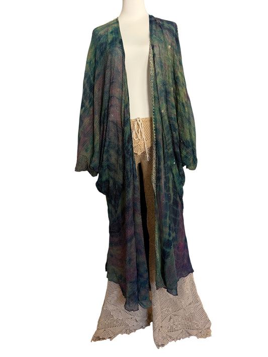 Vintage silk kimono with phantom sleeves