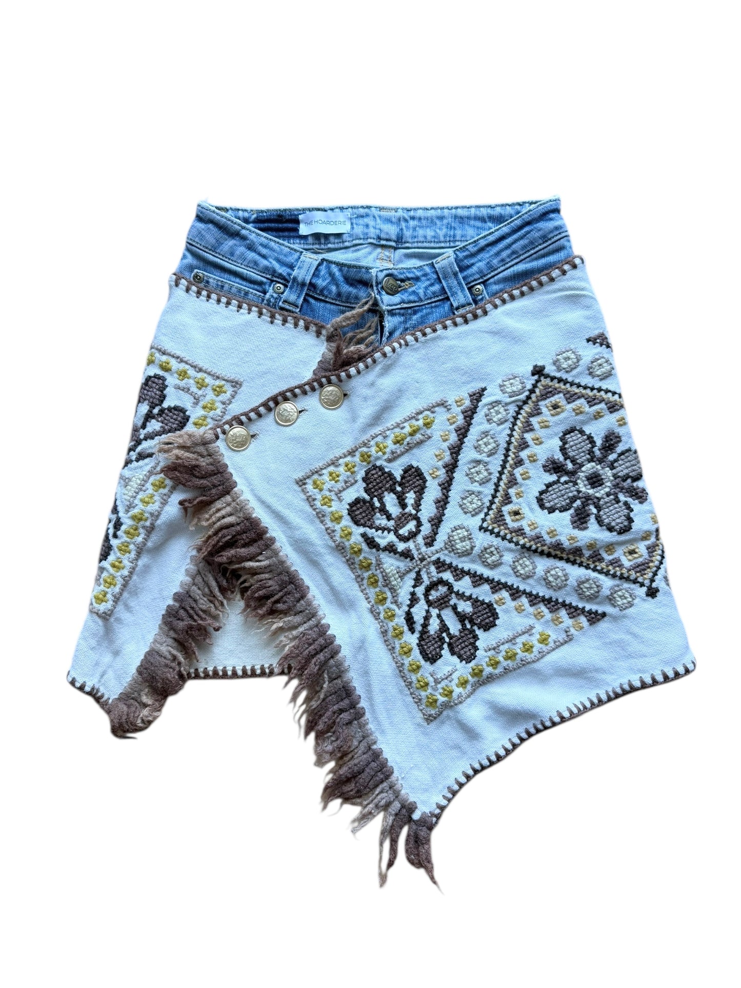 Mini asymmetrical skirt