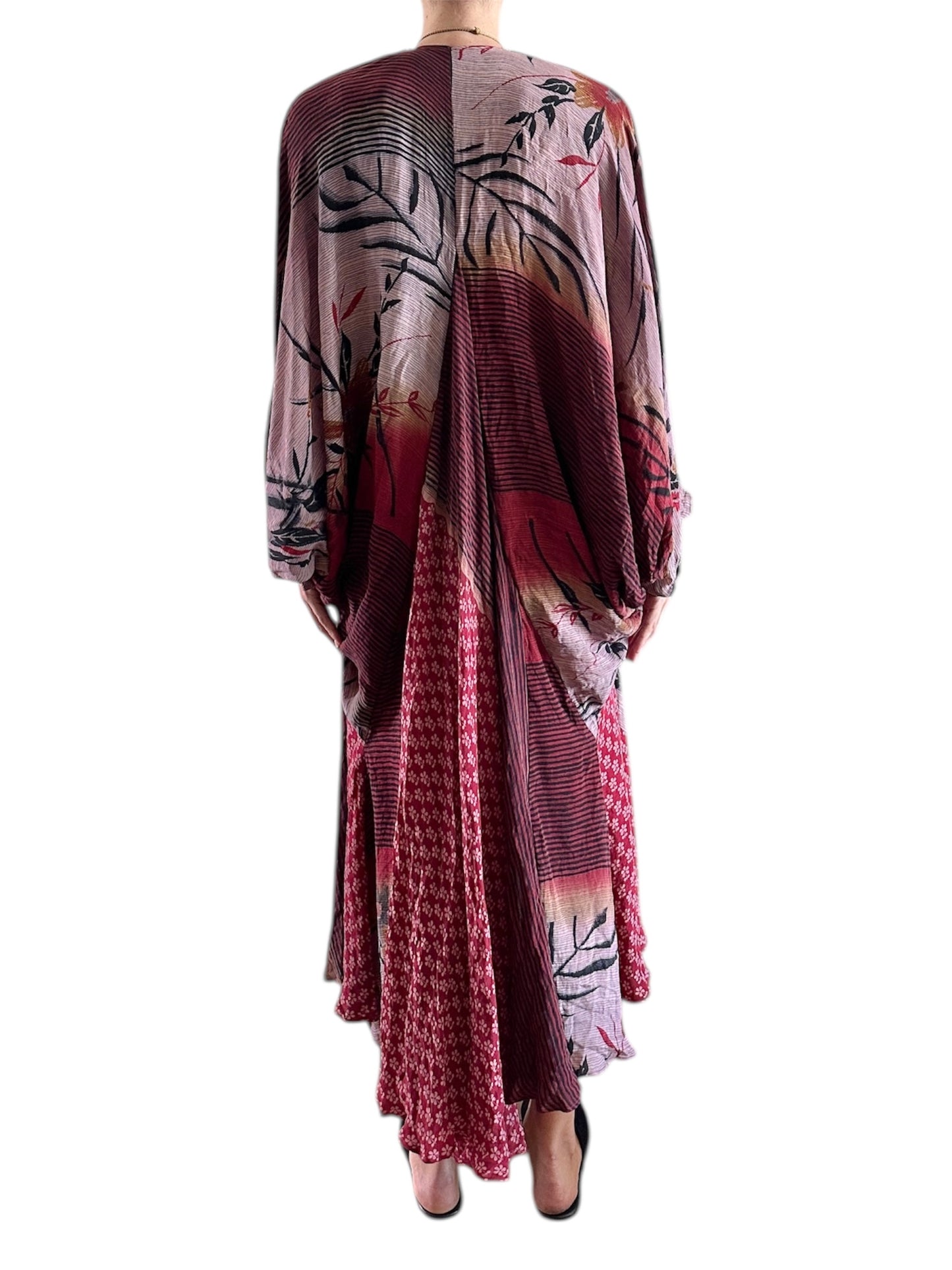 Vintage silk shades of pink kimono