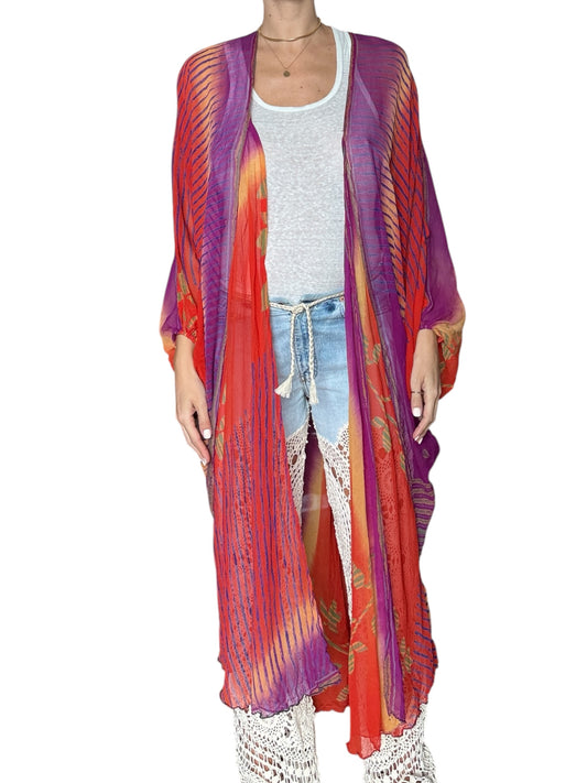 Vintage silk pink kimono