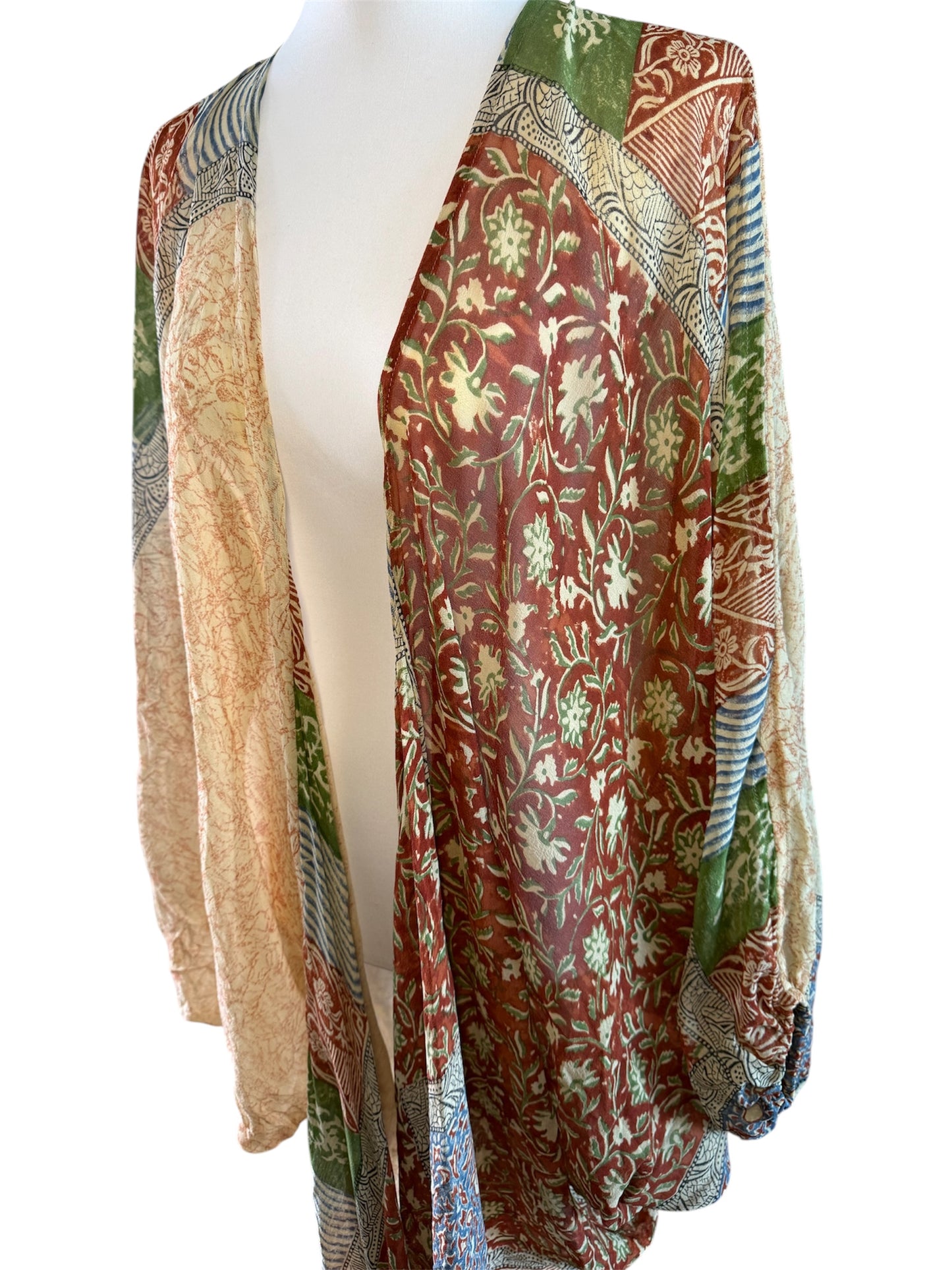 Vintage silk kimono with phantom sleeves