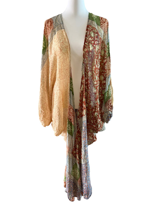 Vintage silk kimono with phantom sleeves