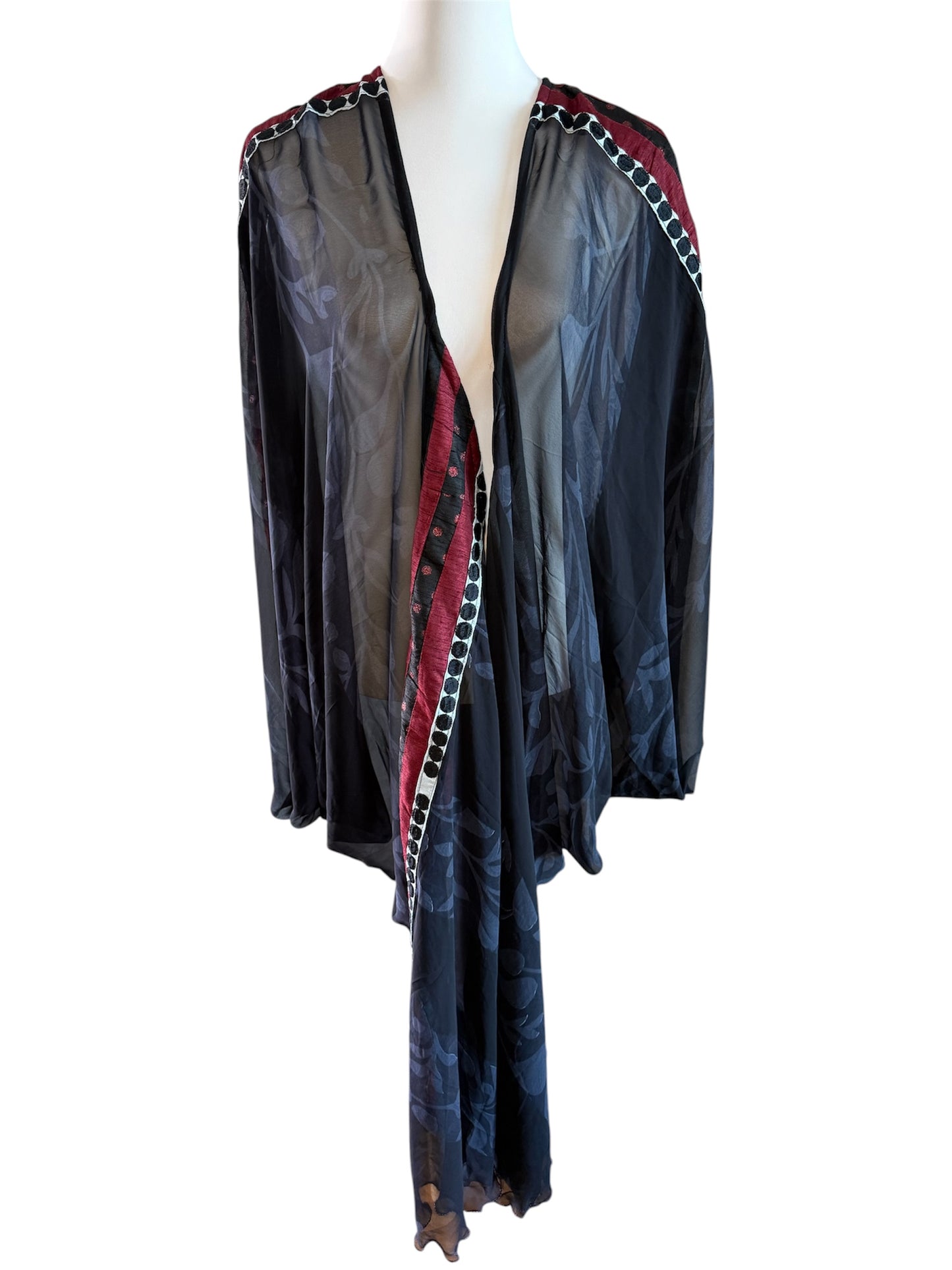 Vintage silk kimono with phantom sleeves
