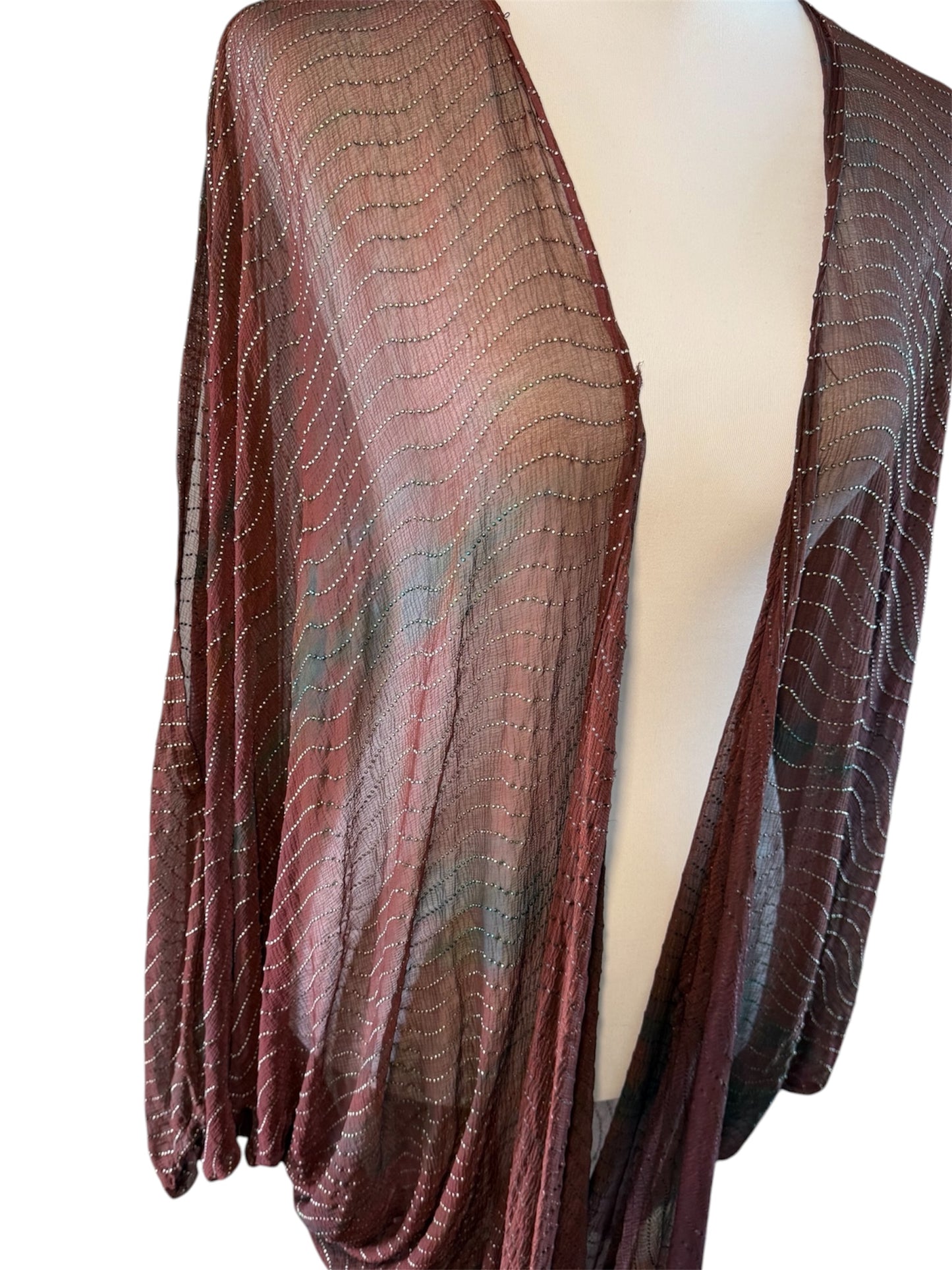 Vintage silk kimono with phantom sleeves