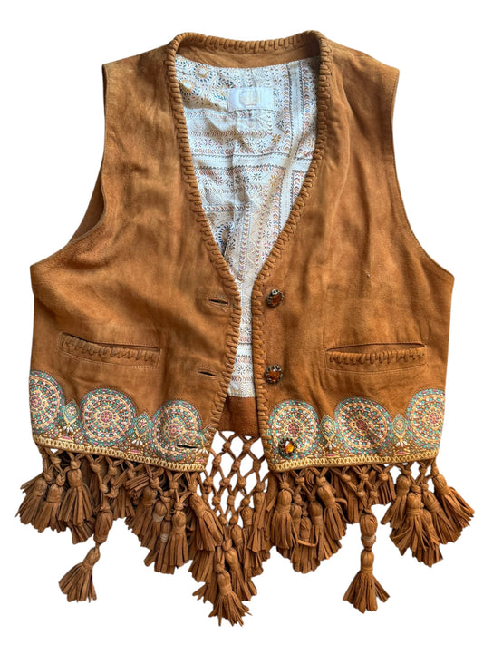 Vintage Suede Leather Gilet