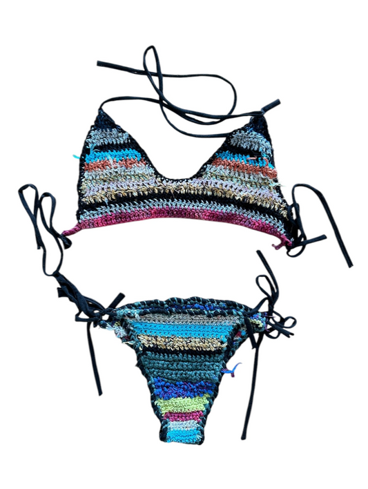 Multicolor crochet bikini